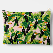 Sac de toilette Toucan rose et vert (Verso)