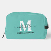 Sac de toilette Turquoise avec Monogramme (Verso)