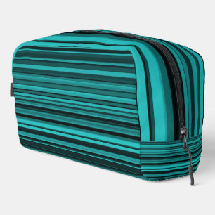 Sac de toilette turquoise Black Strips