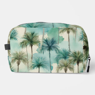 Sac de toilette Turquoise Blue Green Palmes Aquare