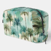 Sac de toilette Turquoise Blue Green Palmes Aquare (Coin droit)