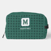 Sac de toilette vert gris élégant pour homme/père (Verso)