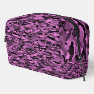 Sac de toilette violet noir à motif abstrait