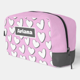 Sac de toilette White Hearts
