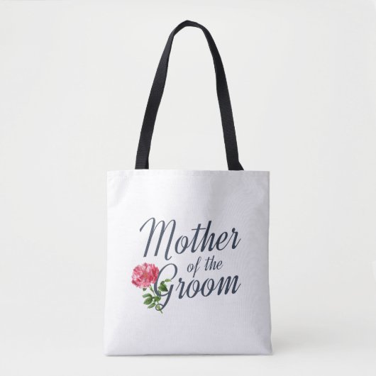 Sac de tote calligraphié pour la mère du marié | S (Devant)