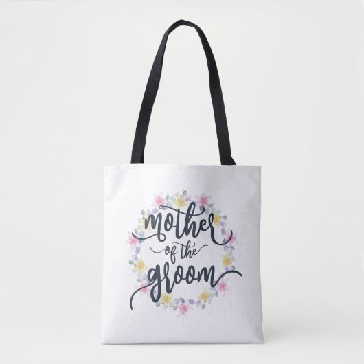 Sac de tote calligraphie pour mariage de la mère d (Devant)