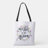 Sac de tote calligraphie pour mariage de la mère d (Dos)