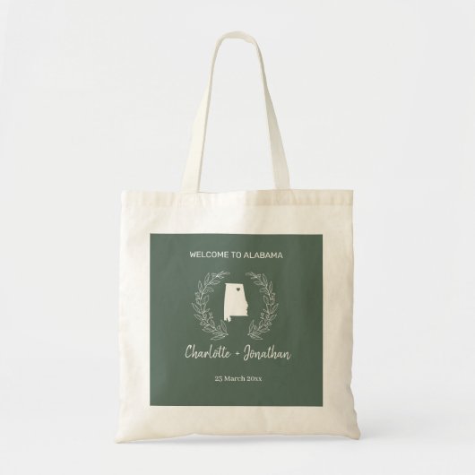 Sac de tote de bienvenue pour mariage de destinati (Devant)