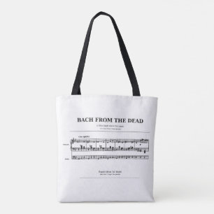 Sac de tote de musique d'organiste mort Bach