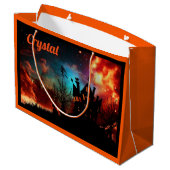 Sac de traitement Éffrayant Halloween personnalisé (Dos Angle)