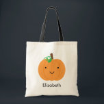 Sac de traitement Halloween Citrouille souriant pe<br><div class="desc">Ce sac est muni d'un citrouille sucré de style kawaii. Vous pouvez customiser ce sac en changeant la police et la couleur.</div>