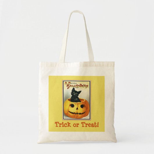 Sac de Trick or Treat Black Cat & Jack O Lantern (Devant)
