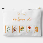 Sac de tuiles de mahjong Fleur et Oiseau Bam (Verso)