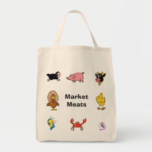 Sac de viande du marché/épicerie (Devant)