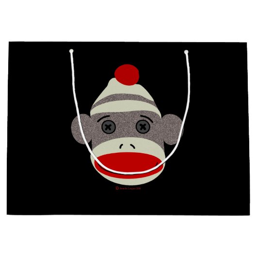 Sac de visage de singe de chaussette grand (Devant)