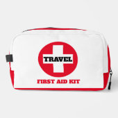 Sac de voyage de premiers soins rouge et blanc (Recto)
