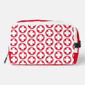 Sac de voyage de premiers soins rouge et blanc (Verso)