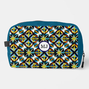 Sac de voyage géométrique bleu personnalisé