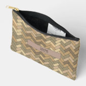 Sac De Voyage Nom Beige Naturel Chevrons (Ouvrir)