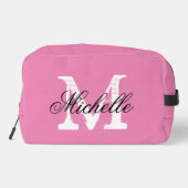 Sac de voyage pour dames rose avec monogramme chic (Verso)