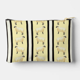 Sac de zipper à bande de mouton