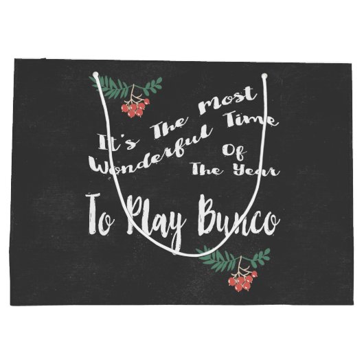 Sac d'échange de cadeau de Bunco de Noël de (Dos)