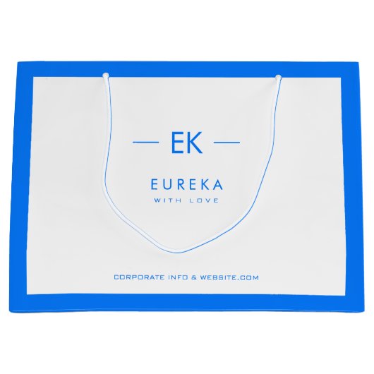 Sac d'entreprise avec monogramme et coordonnées de (Devant)