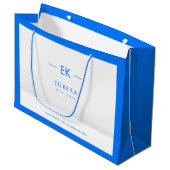 Sac d'entreprise avec monogramme et coordonnées de (Devant Angle)