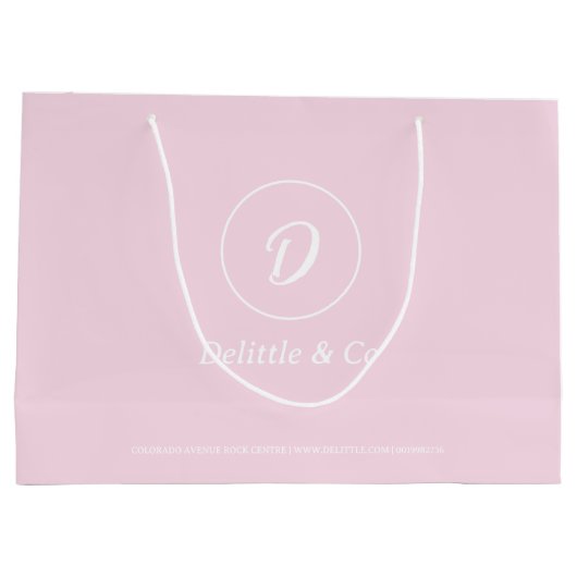 Sac d'entreprise avec Monogramme et Informations d (Dos)