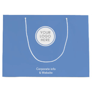 Sac d'entreprise bleu avec logo et détails d'entre