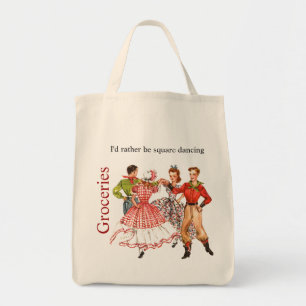 Sac d'épicerie de danse carrée