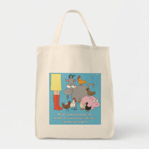 Sac d'épicerie de fille de ferme