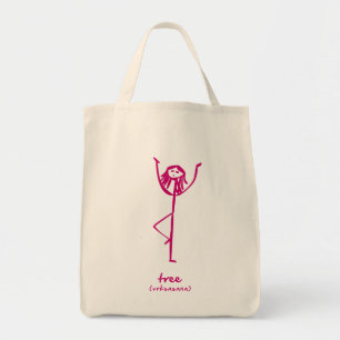Sac d'épicerie de fille de yoga