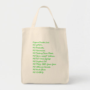 Sac d'épicerie de liste d'OrganicFoodie