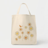 Sac d'épicerie orange heureux de conception (Devant)