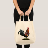 Sac d'épicerie peint de coq (Devant (produit))