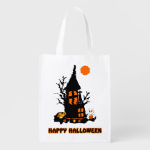 Sac d'épicerie réutilisable | Bonne Halloween