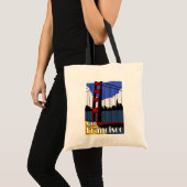 Sac d'épicerie réutilisable de porte d'or de San (Devant (produit))