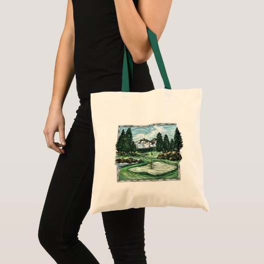 Sac d'épicerie réutilisable de terrain de golf (Devant (produit))