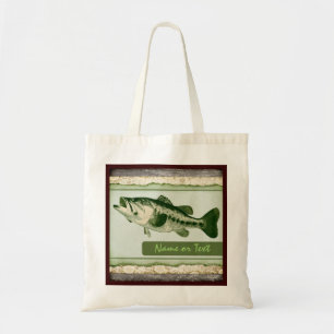 Sac d'épicerie réutilisable pour poisson vert pers