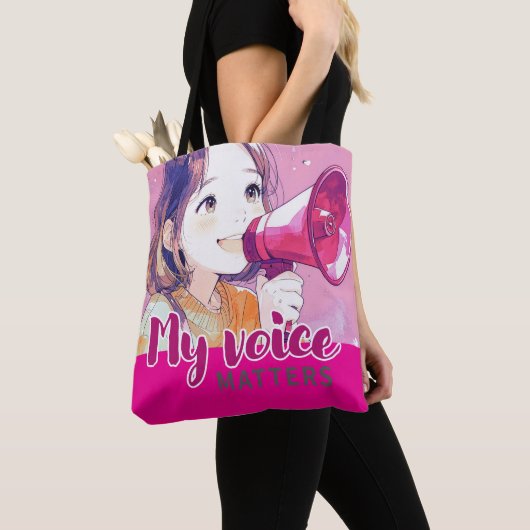 Sac design d'inspiration Anime avec Note expressiv (De près)