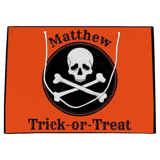 Sac d'Halloween croisé personnalisé (Devant)