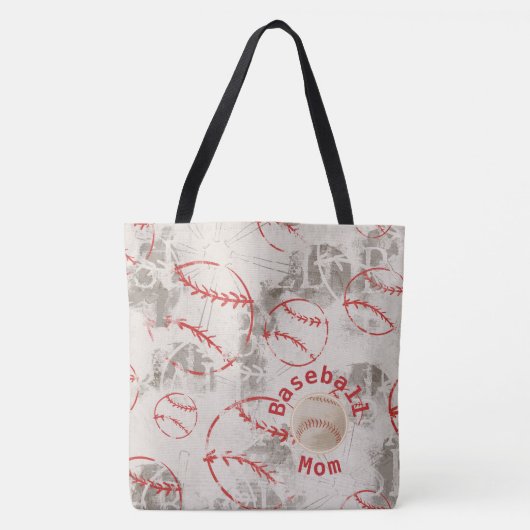 Sac d'impression Grunge Maman De Baseball (Devant)