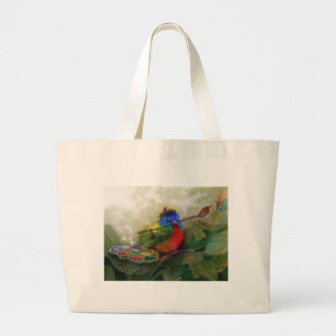 Sac donnant un petit coup peint d'oiseau