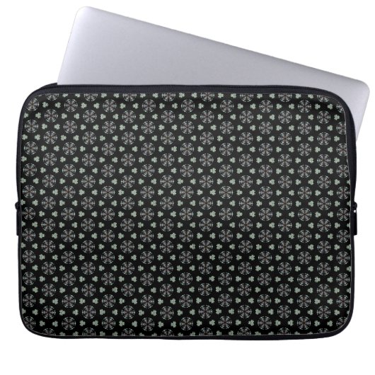 Sac d'ordinateur portable Black Circular Delight (Devant)
