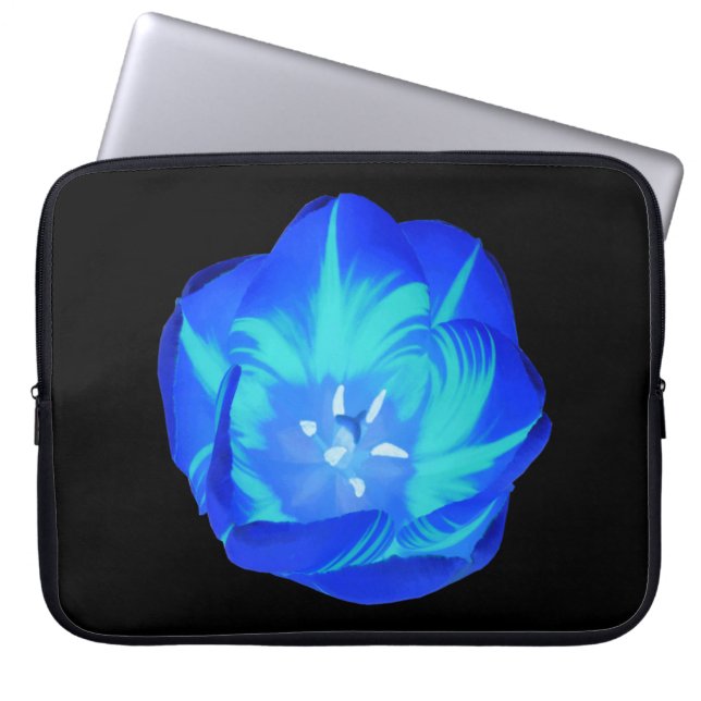 Sac d'ordinateur portable bleu clair Tulip (Devant)