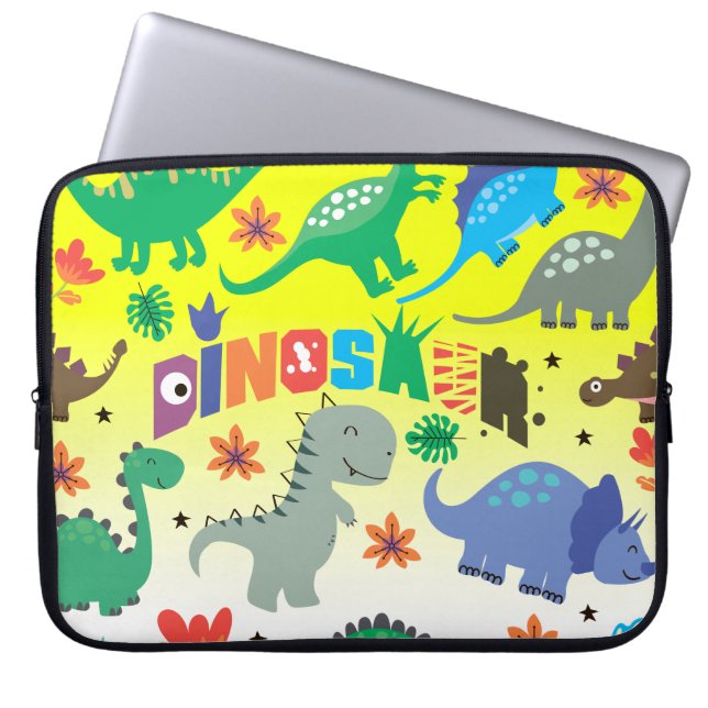 Sac d'ordinateur portable Cute Dinosaur (Devant)