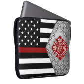 Sac d'ordinateur portable de la ligne rouge mince  (Devant droit)