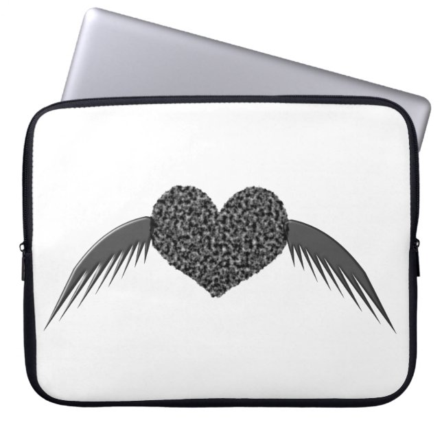 Sac d'ordinateur portable gothique aimer coeur (Devant)