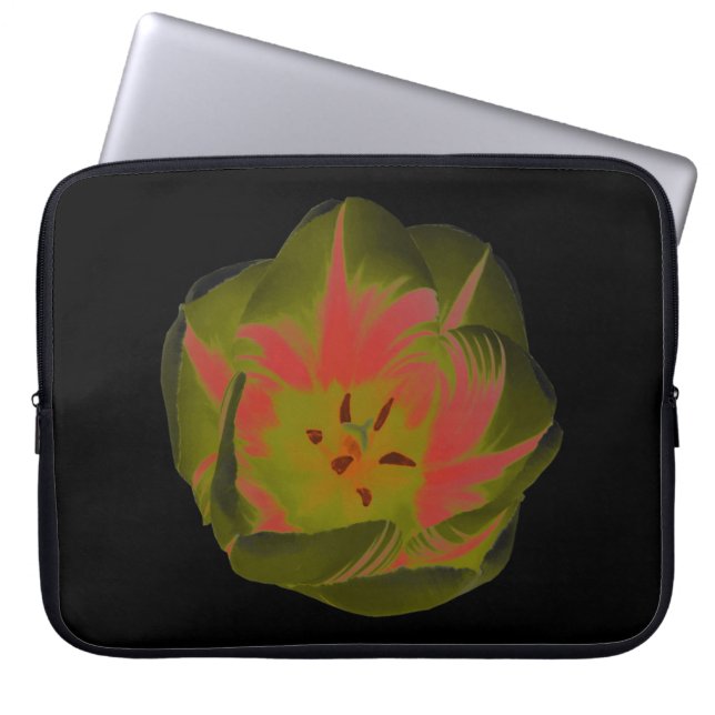 Sac d'ordinateur portable gothique rouge Tulip (Devant)